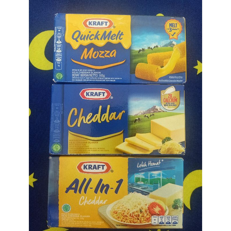 

Keju Kraft Quick Melt / Cheddar / All in 1 165gr