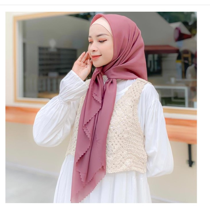 Hijab Jilbab Bella Square Lasercut Kerudung Murah