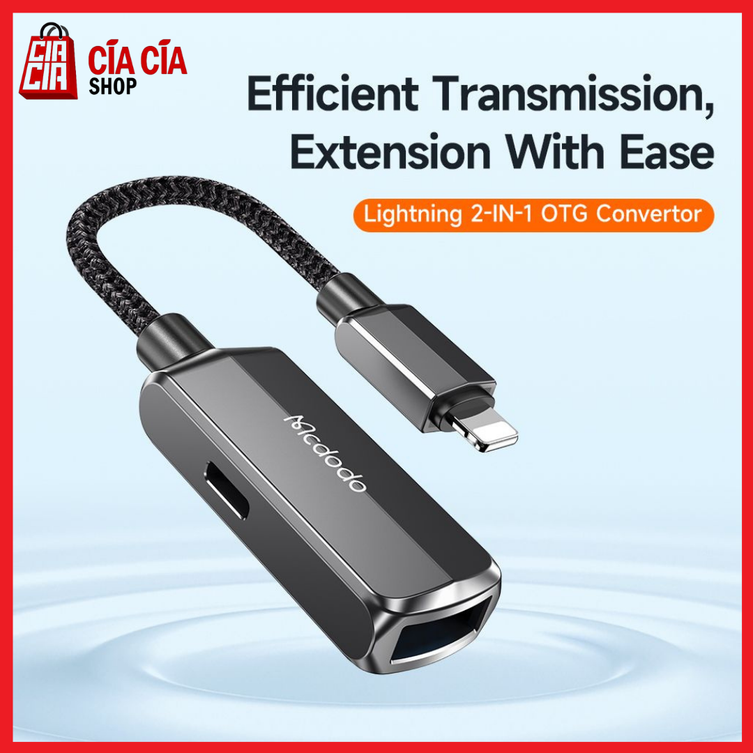 MCDODO CA-2690 Converter OTG USB 3.0 To Lightning Charger Iphone Ipad Adapter 2 in 1 Lightning To USB OTG Iphone