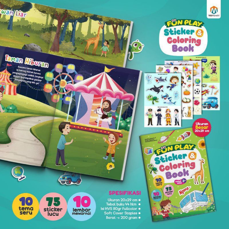 

FUN PLAY STICKER & COLOURING BOOK
