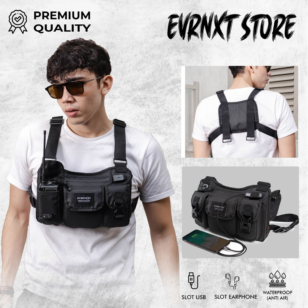 Chest Bag Tas Dada Tactical Biker Motor Sepeda Waterproof Anti Air Tas Tactical Outdoor Outdor Simpel Keren Multifungsi Anak Motor Sepeda Keren Waterproof Anti Air