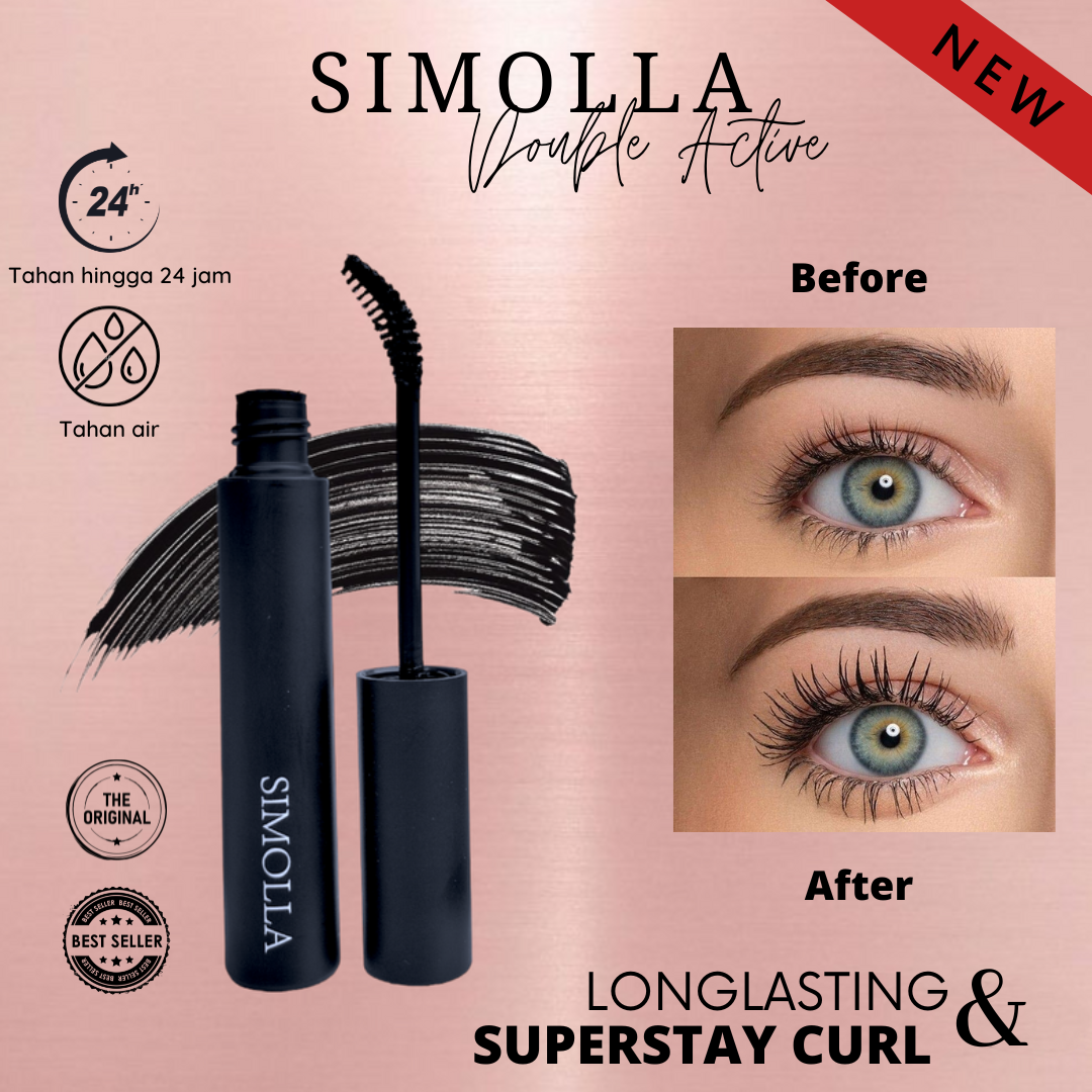 Mascara Premium Double Active Volume mascara by SIMOLLA Waterproof Longlasting