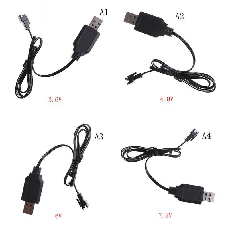 Kabel Charger Kabel Cas USB Baterai Mainan RC 3.6V 4.8V 7.2V murah