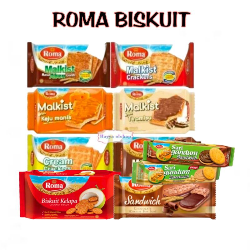 ROMA Biskuit Kelapa / Sari Gandum / Aneka Biskuit Roma