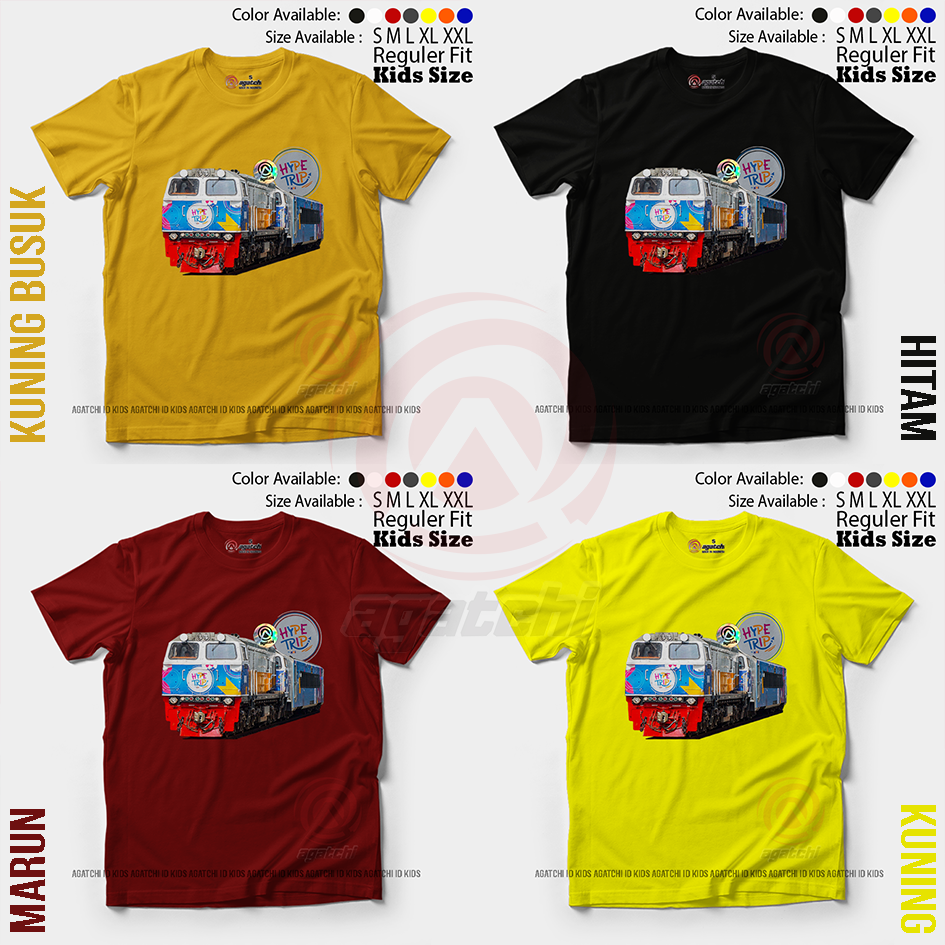 Baju Kaos Atasan Anak Laki - Laki Agatchi Kereta Api Indonesia KAI Hype Trip - KAI Liburan