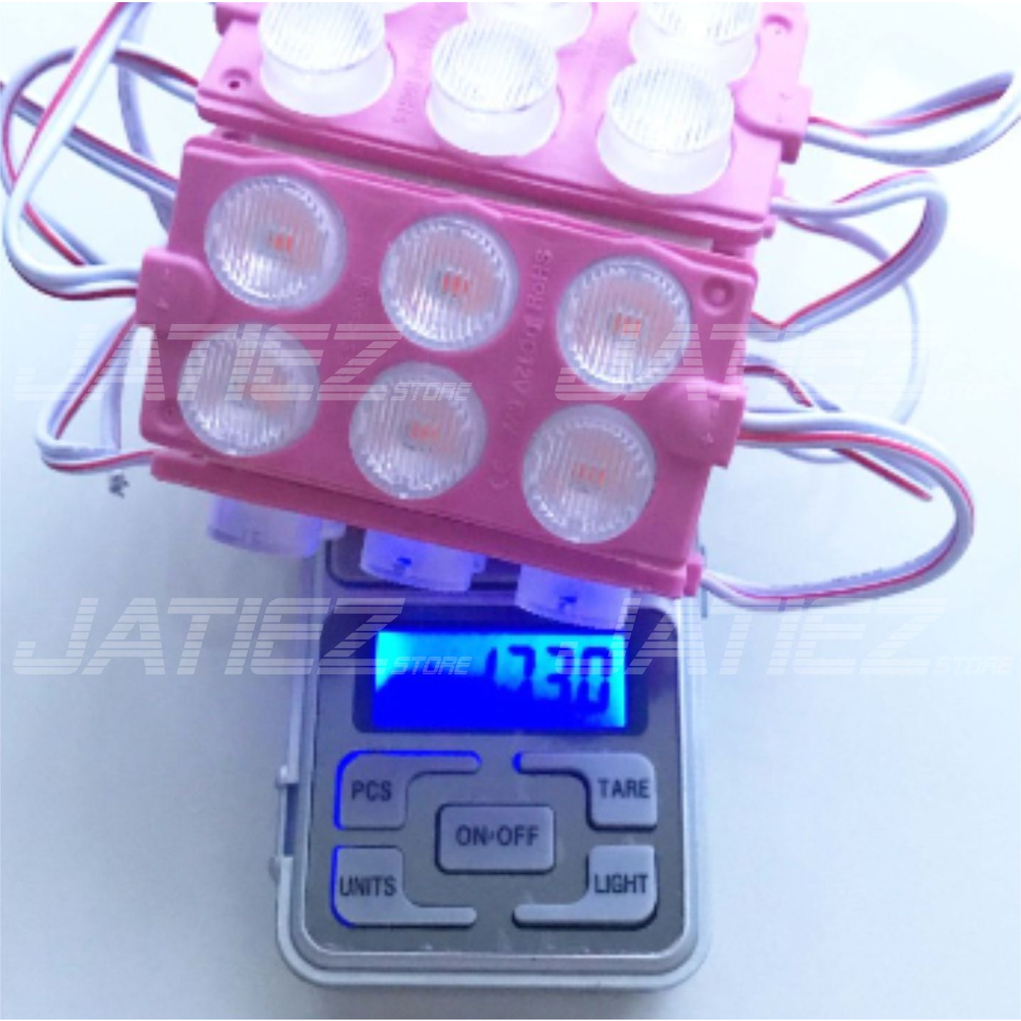 Lampu Led Modul 6 mata kotak 2x3 - Lampu Led 6Mata Kolong Variasi Truk Mobil Motor 12V 24V