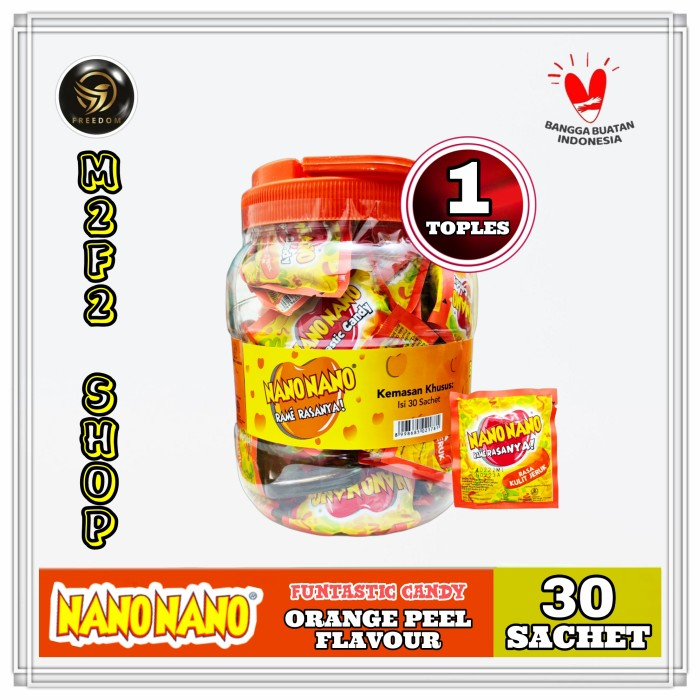 

Permen Nano Nano Kulit Jeruk Jar | Toples isi 30 - 375 gr (Kemasan Satuan)