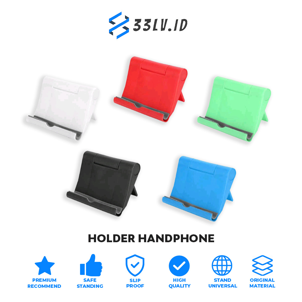 【33LV.ID】Holder S059 Foldable Phone Stand Tatakan Hp Di Meja Holder Hp