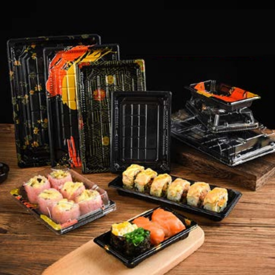 Mika Sushi 10 Pcs Kotak Sashimi Bento Tray Lunch Box Tempat Kue Cake