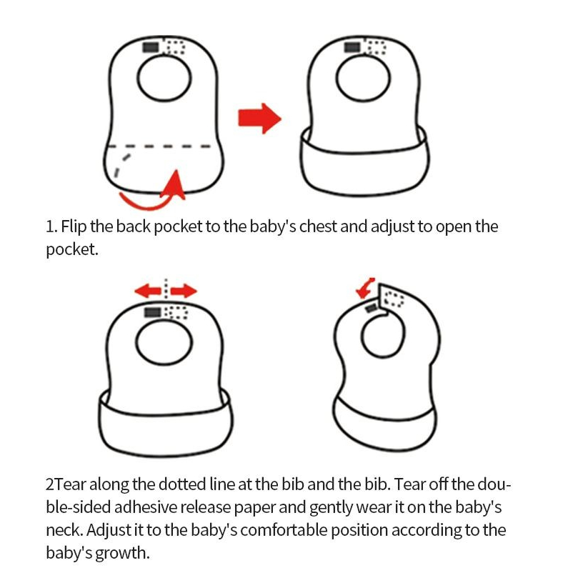 MH - disposable baby bib - slabber sekali pakai - celemek bayi sekali pakai