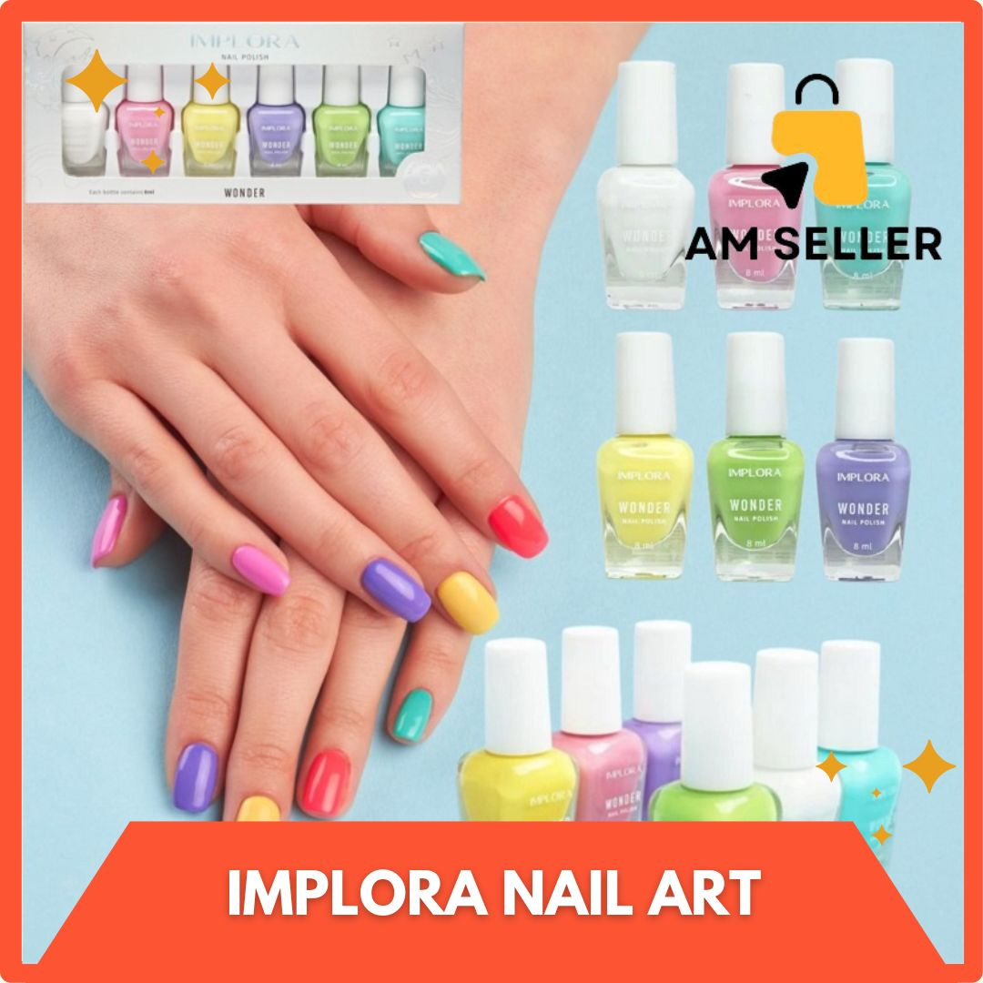 IMPLORA Nail Polish (NEW) (️BPOM) Kutek Red|Clear|Nudes