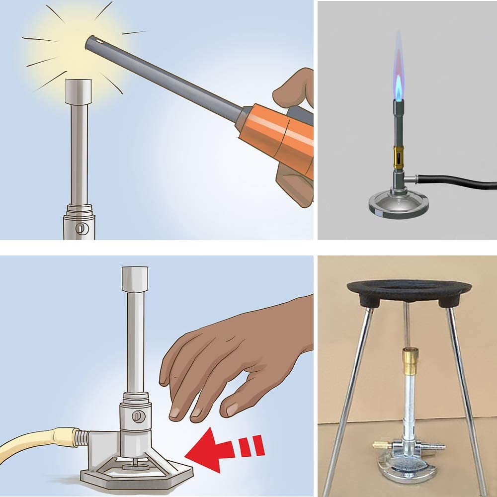 Micro Single Tube Bunsen Burner Gas Light Heating Equipment