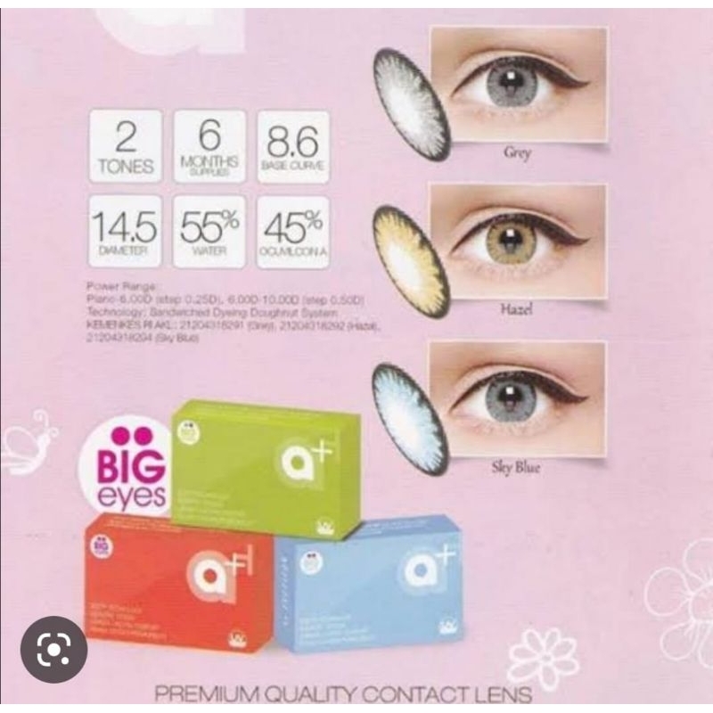 Softlens A+ 14.5 MM by EXOTICON/ Softlen Soflen Warna Normal