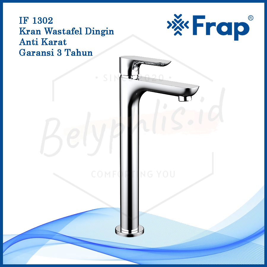 IF 1302 | Kran Wastafel Frap Chrome | Kran Wastafel Dingin Hitam Hijau Merah Orange Putih | Kran Was