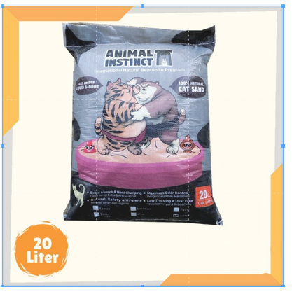 Pasir Kucing Wangi Gumpal Premium Import Animal Instinct 20L