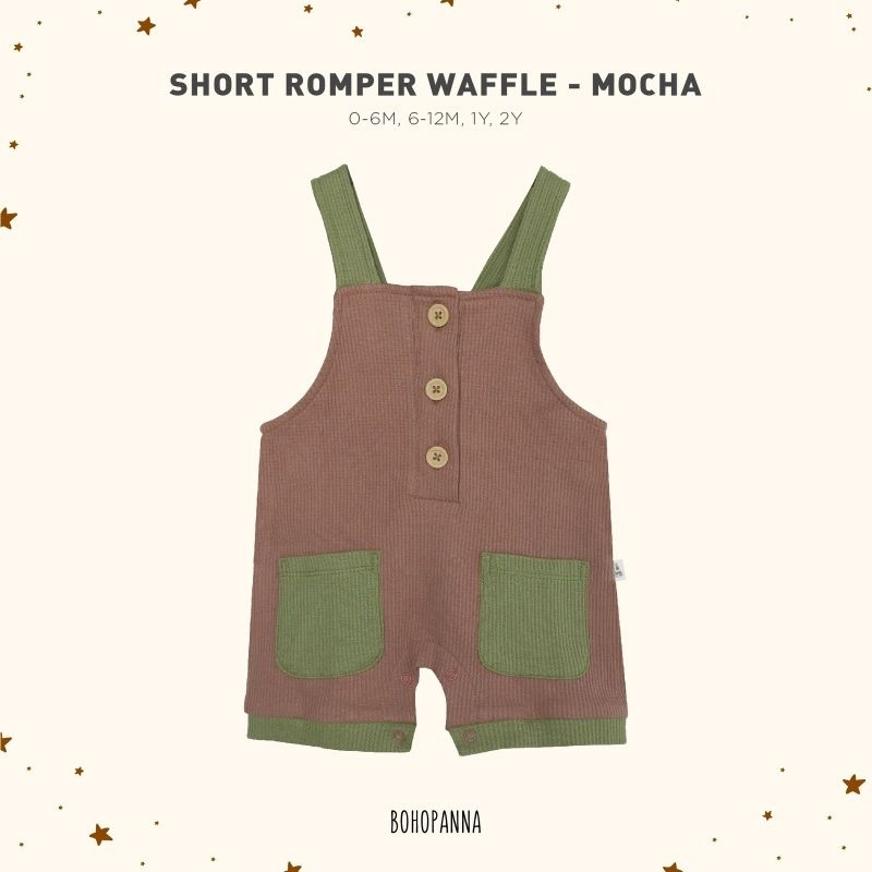 Bohopanna Short Romper Waffle - Romper Anak