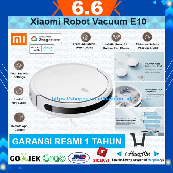 Xiaomi Robot Vacuum E10 and Mop 4000pa 2in1 Sapu dan Pel Penyedot Debu