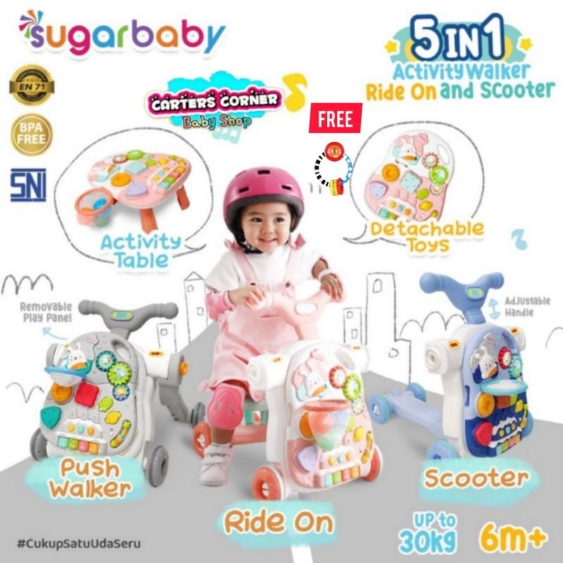 SUGAR BABY WALKER 5 In 1 KURSI MAINAN BELAJAR JALAN /SB 709/SB 801/SB 8109/SB 309/SB 711/SB 8111