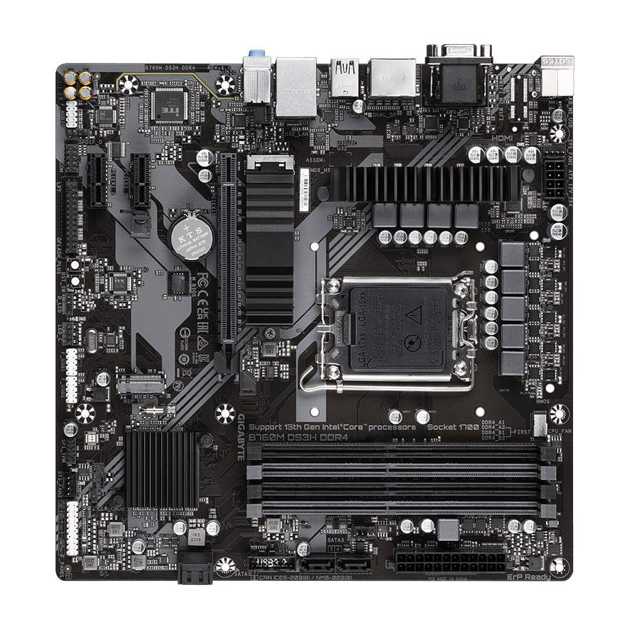 Gigabyte B760M DS3H DDR4 Motherboard intel (LGA 1700,gen 12 gen 13)