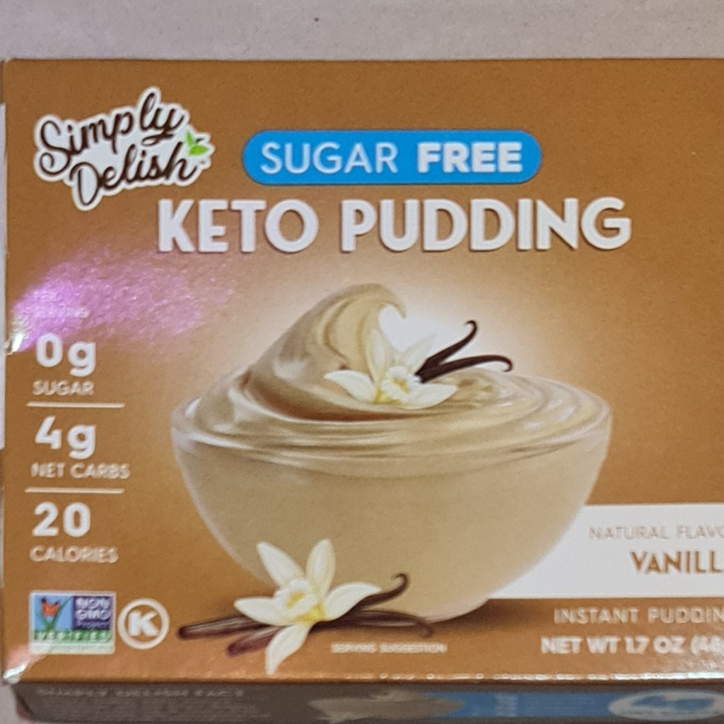 Simply Delish Keto Pudding Vanilla Natural Flavor Sugar Free 48 Gram