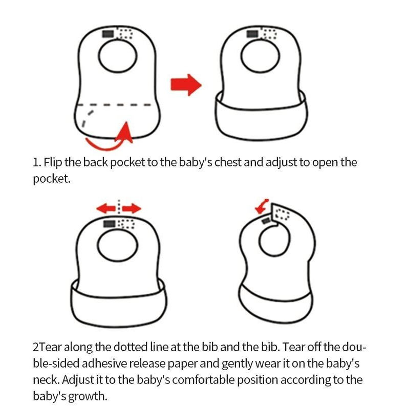 NA - Disposable baby bib - slabber sekali pakai - celemek bayi sekali pakai