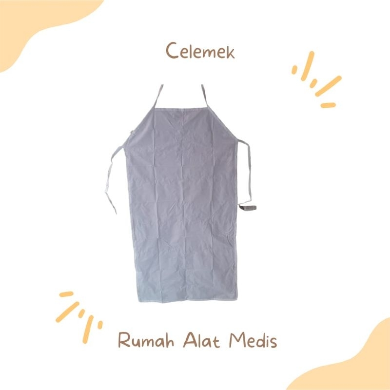 Apron Bidan / Apron Medis Putih / Celemek Putih