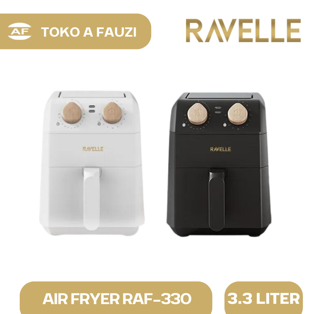 RAVELLE Air Fryer 3.3 Liter Low Watt- Penggorengan Tanpa Minyak