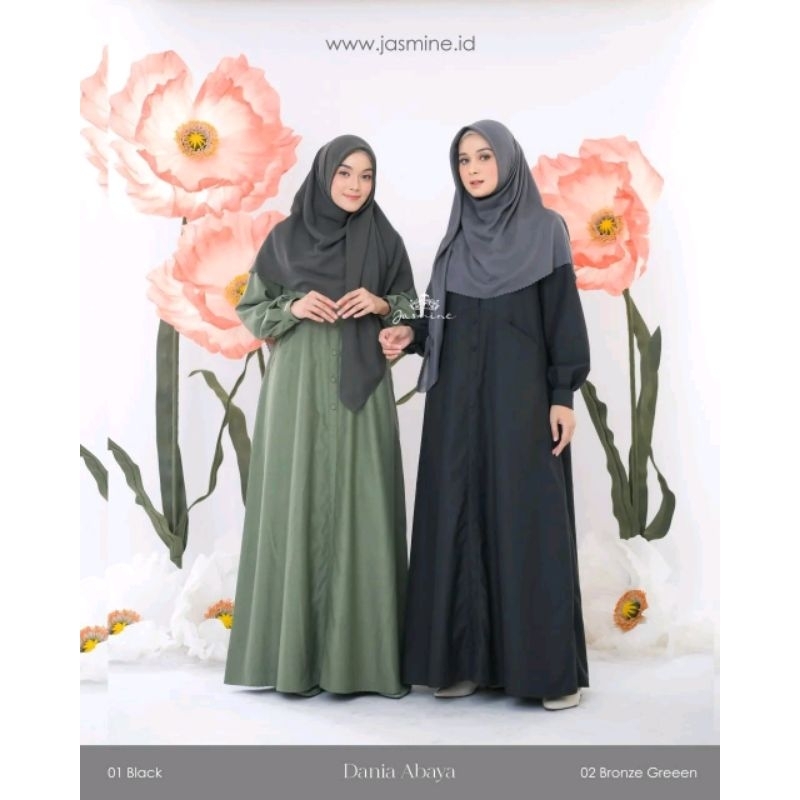 DANIA ABAYA JASMINE | ABAYA POLOS BERBAHAN KATUN ADEM NYAMAN
