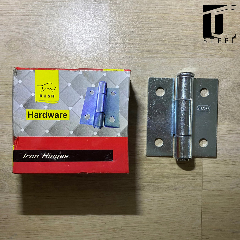 ENGSEL PINTU BESI MINIMALIS TEBAL MERK RUSH 2 LOBANG 3 INCH / 3"