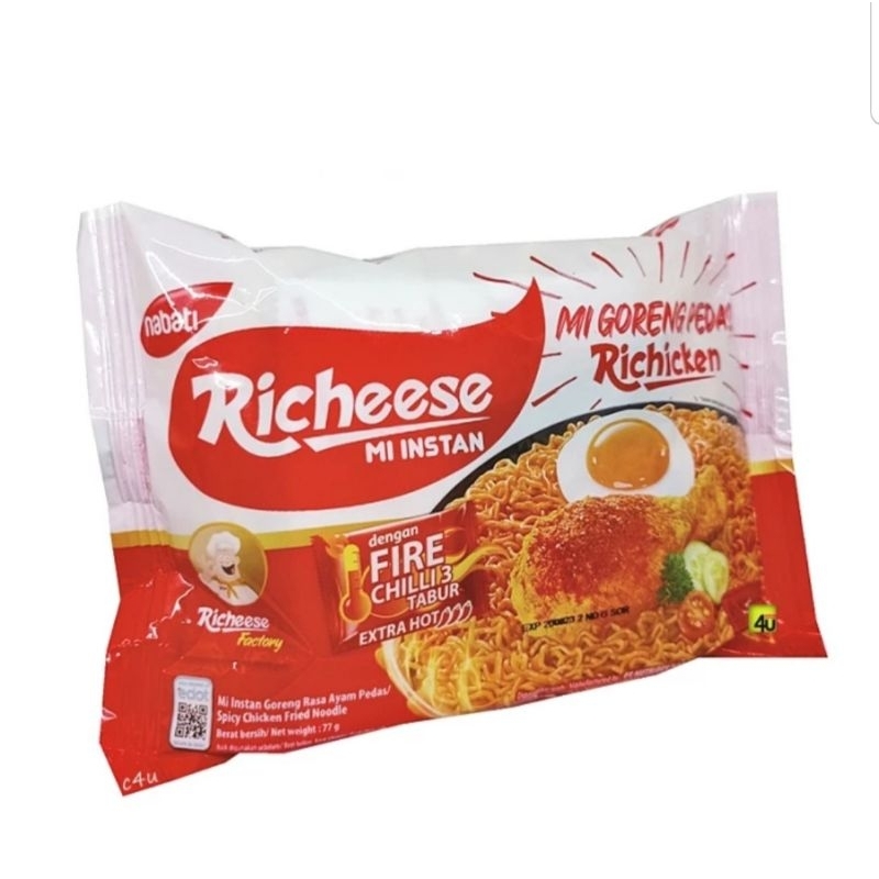 

READY STOCK!!! (1 KARTON) Mie Richeese Goreng Pedas Richicken Fire Level 3