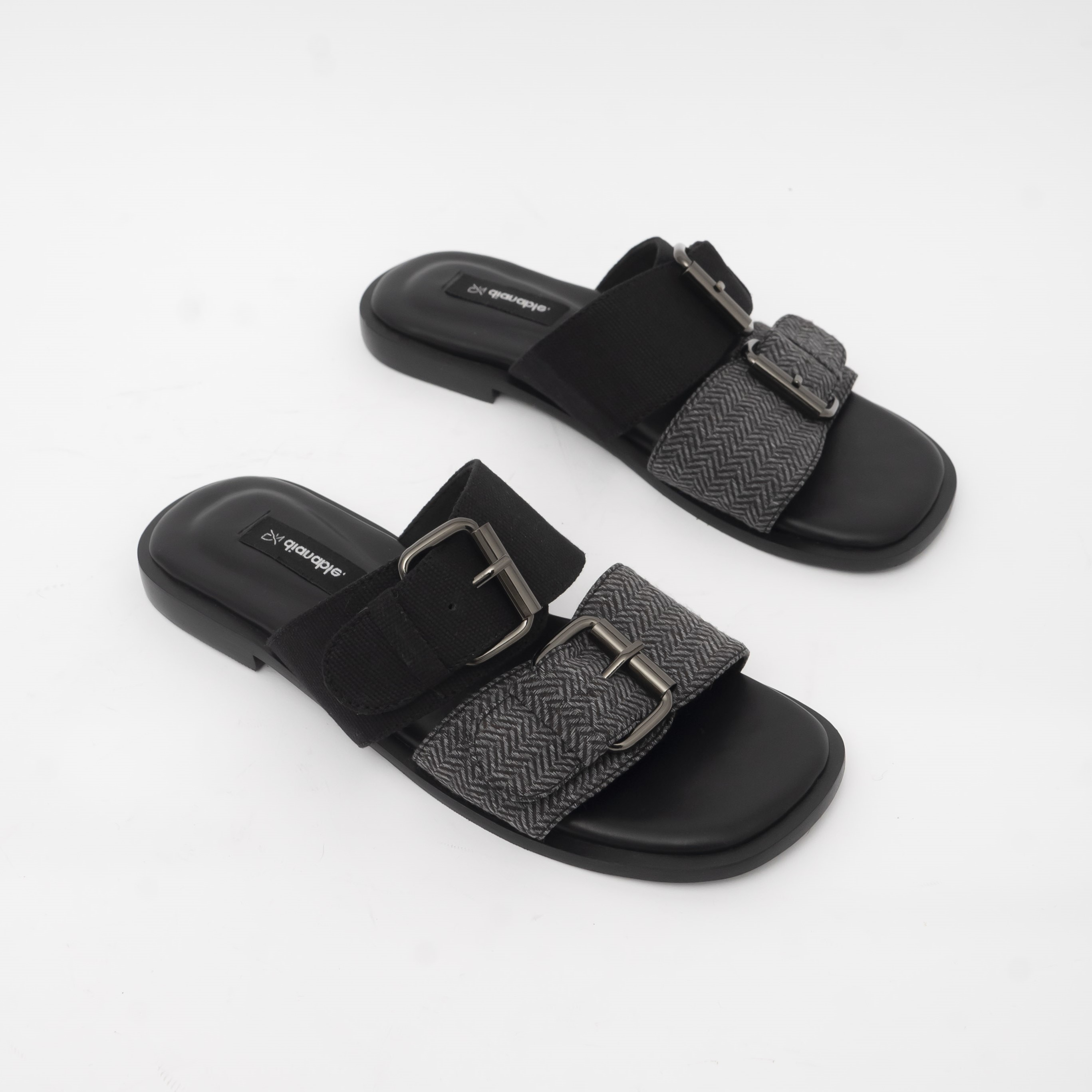 Dianable - Anjani Black Flat Sandal
