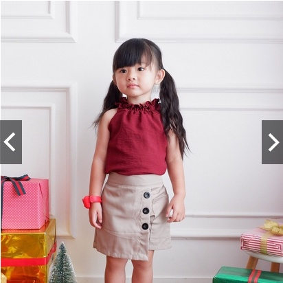 NUZ EMPI GEMPI BLOUSE BAJU ANAK PEREMPUAN / ATASAN BALITA ANAK PREMPUAN LENGAN BUNTUNG 0-7 THN GEMPITA