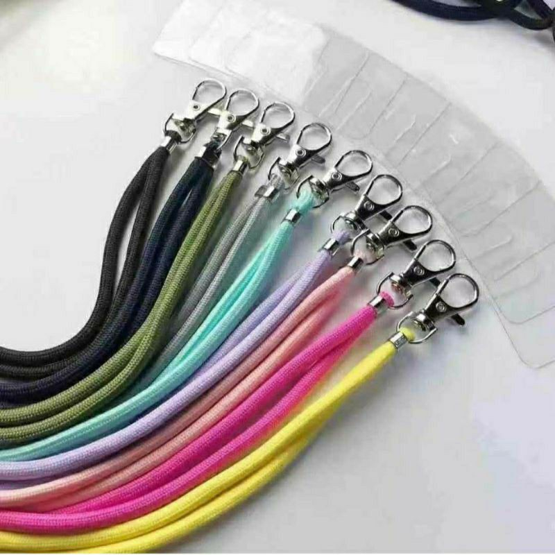 TALI CASHING / CASE GANTUNGAN KALUNG HP / LANYARD WARNA WARNI PORTABLE / UNIVERSAL Macaron Nagita Tali Gantungan Lanyard Leher Motif Kartun Kucing Handphone Kamera Kartu ID Card HP