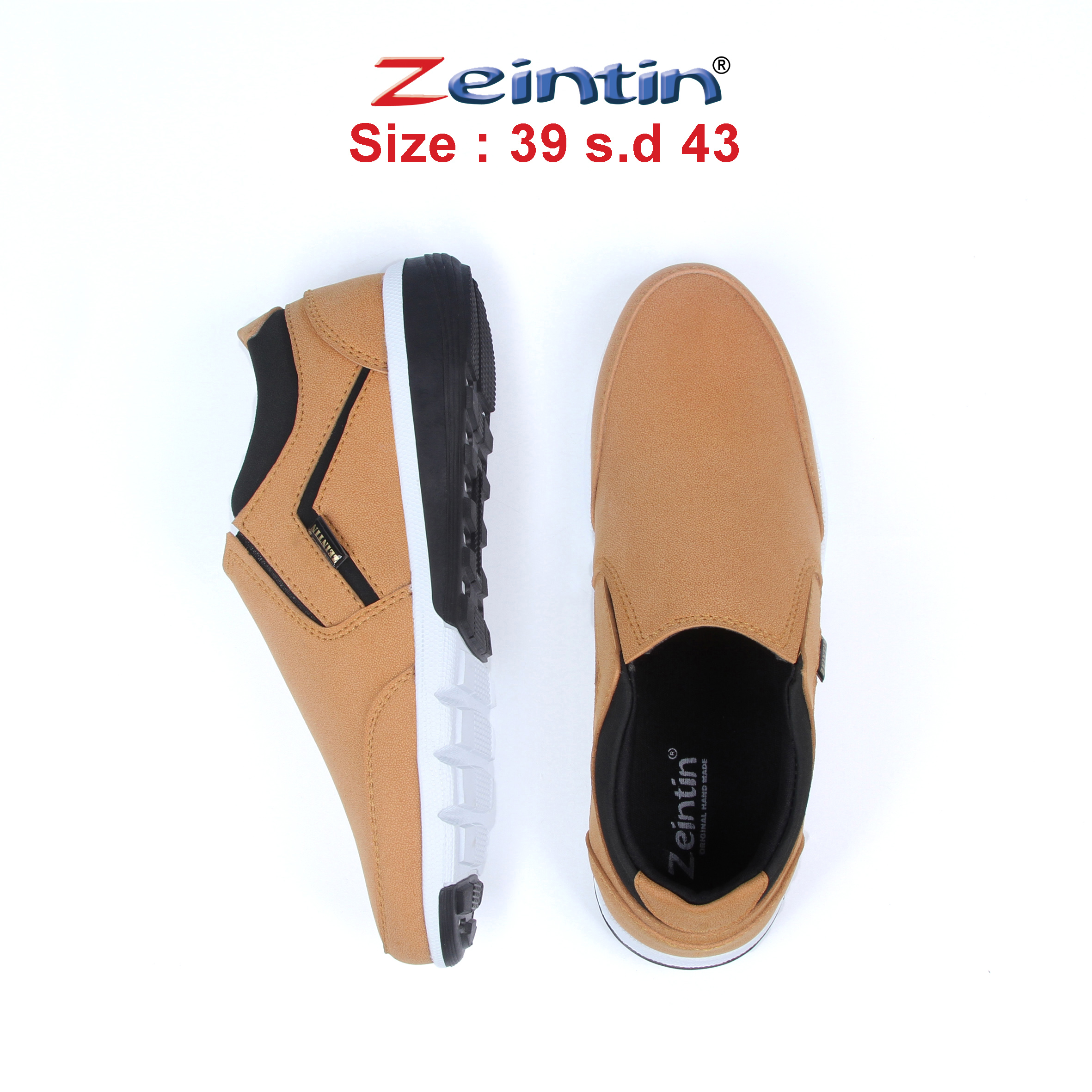 Zeintin - Sepatu Slip On Sneakers Pria Kasual Sepatu Santai Kasual Pria Zeintin Original BJ