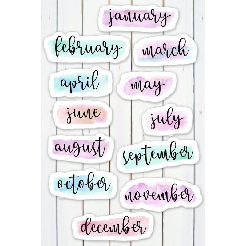 

Journaling stiker//journaling mounthly header stiker//scrapbook