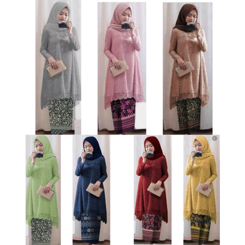 Setelan Kebaya Brukat Premium Brukat Standar Jumbo Ori