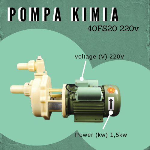 Pompa Kimia Cairan Asam 40FS20 220V Chemical Pump gise.id