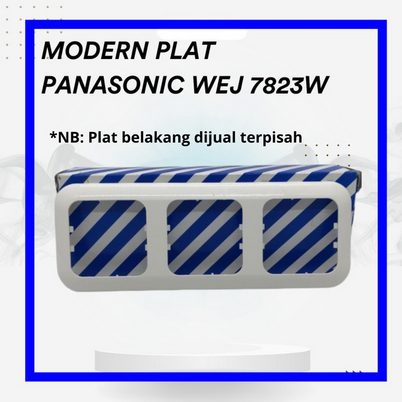 PLAT 3 GANG / FRAME SAKLAR TRIPLE 3 GANG 6 DEVICE PUTIH PANASONIC WEJ 7823
