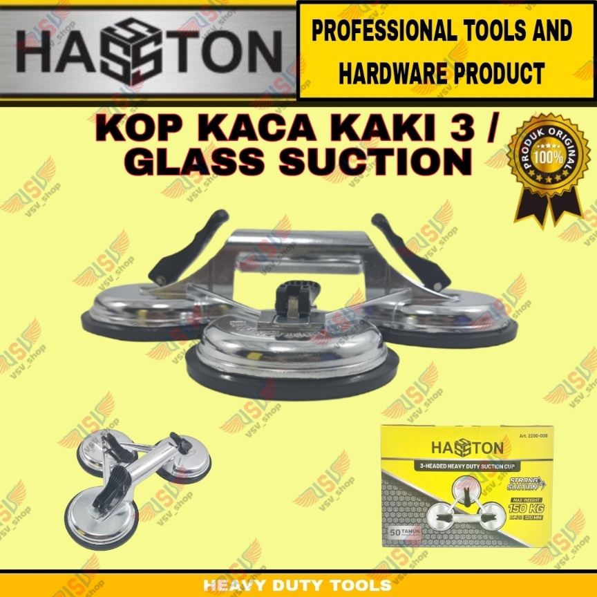 HASSTON Kop kaca kaki 3 gagang aluminium 2200-008