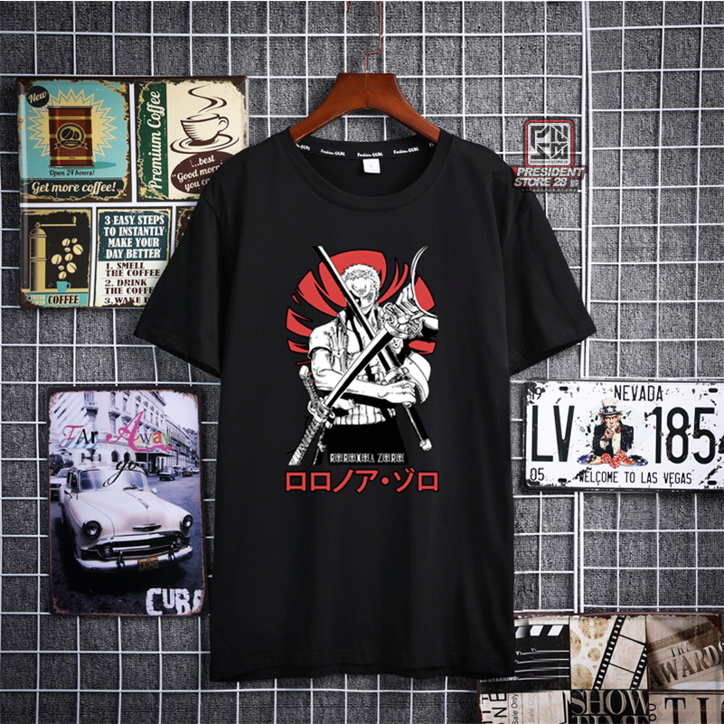 Koas Pendek Pria motif Anime - Kaos Anime Tangan pendek Bahan Cotton 3os - Kaos Distro Pria Wanita