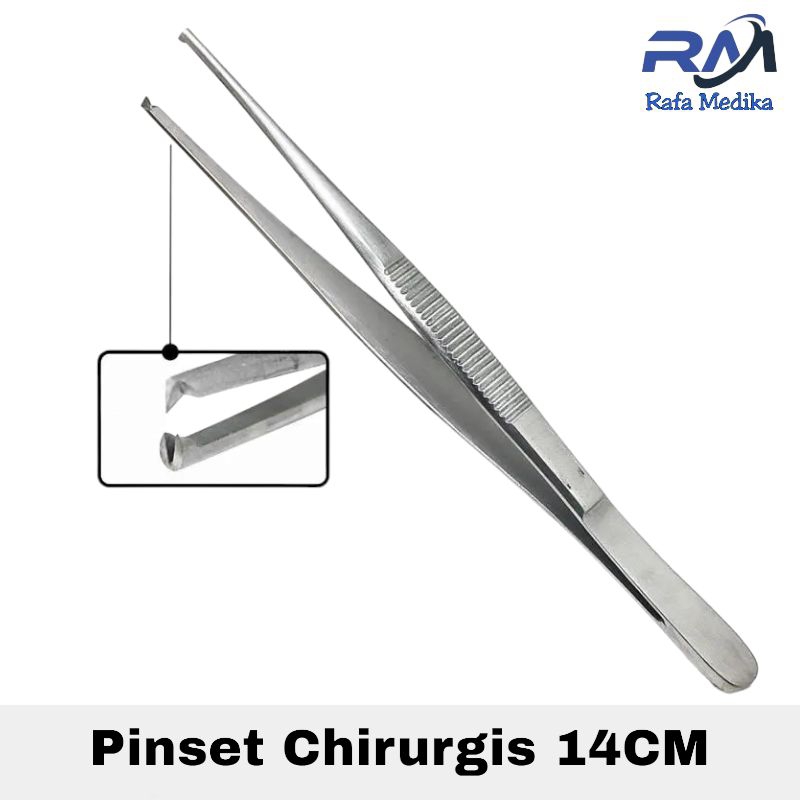Pinset Chirurgis 14CM Stainless Steel Pinset Cirugis Instrumen Bedah