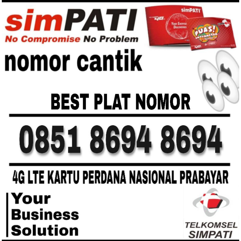 nomor cantik simpati 4G LTE seri kumpulan nomor cantik super