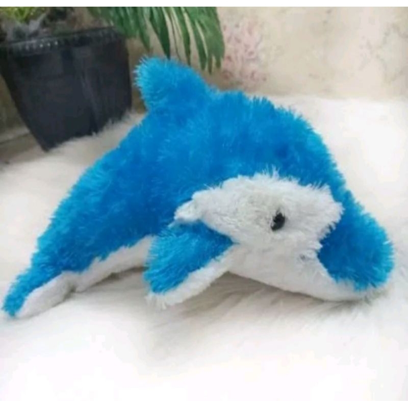 Boneka dholpin Boneka lumba lumba ukuran 35cm boneka ikan bulu lasfur lembut mainan anak murah