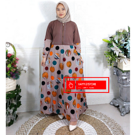 Askara by Aska Label - Gamis wanita panjang dress wanita lengan panjang busui friendly bahan crepe w