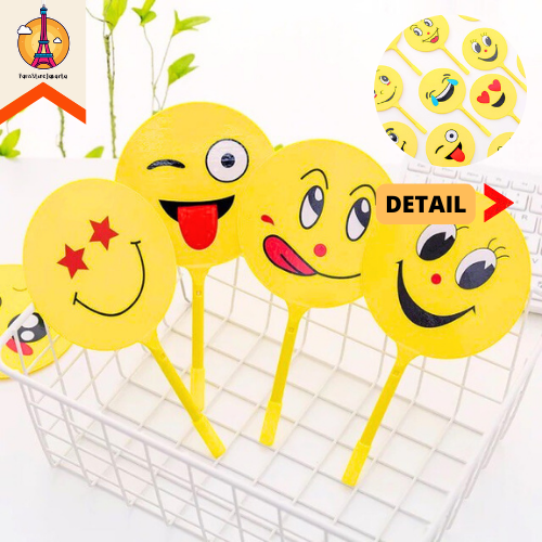 Pulpen Pen Pena Gel Kipas Emoji Termurah Alat Tulis Kantor Sekolah Stationary Kado Ulang Tahun READY