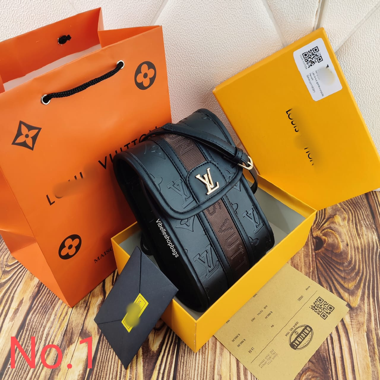 BEST SELLER fashion hpo sling bag tas hp tas sling mini selempang fashion import 1 ruang - Tas Selempang Hp LV Import Kualitas Premium - Tas ELVI sellena fitbag NAGITABAGS 0677