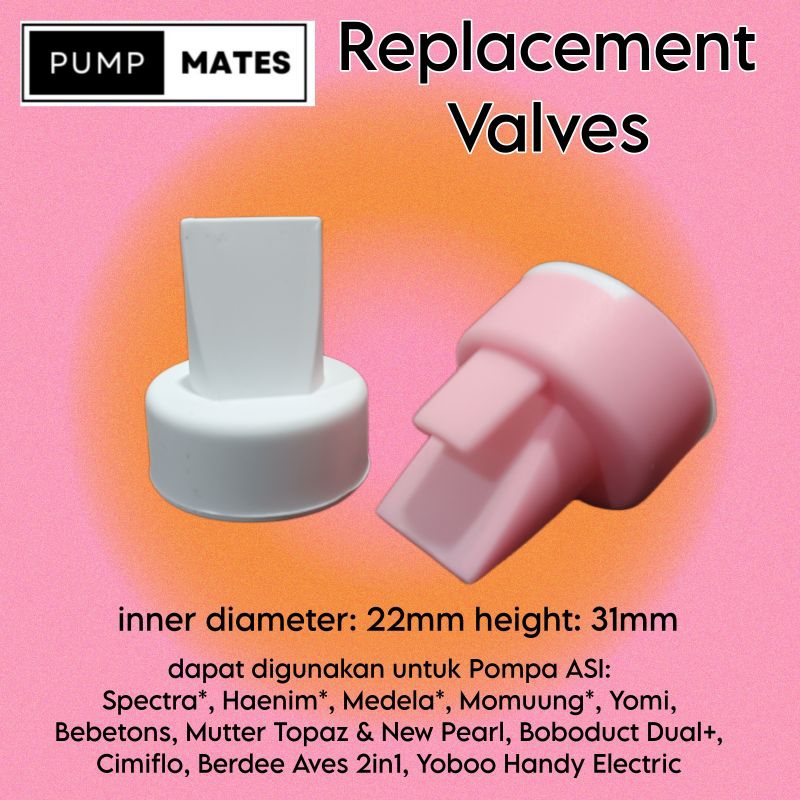 Pump Mates Silicone Duckbill Pink Valve