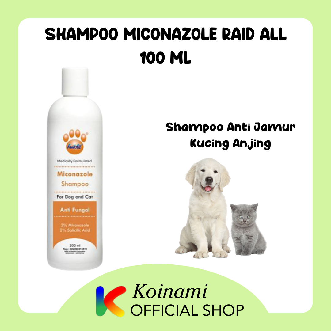 SHAMPO MICONAZOLE 100ml orange / SHAMPO KUTU kucing anjing / SHAMPO JAMUR / raid all