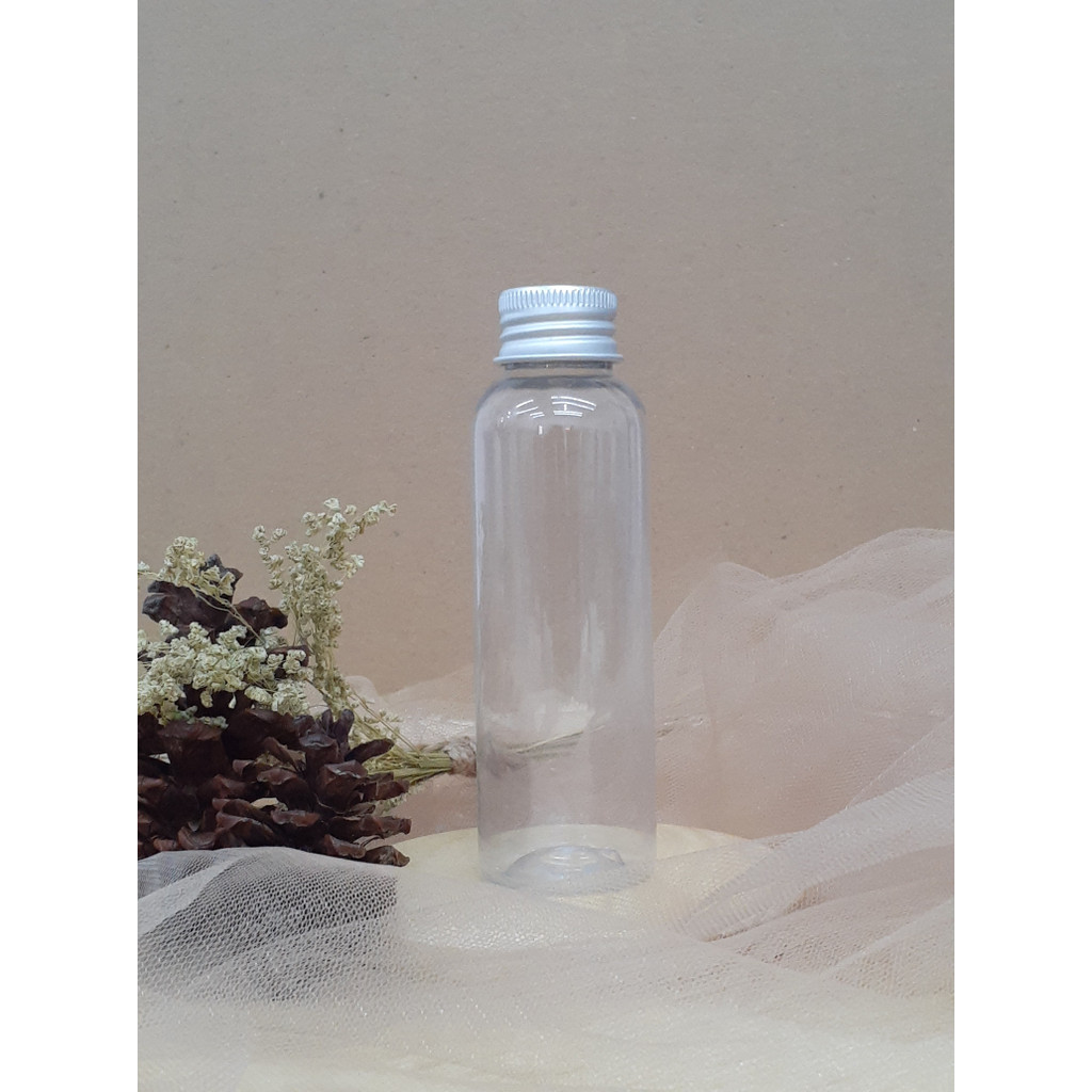 Botol Plastik PET 100ml BR Bening Tutup Ulir