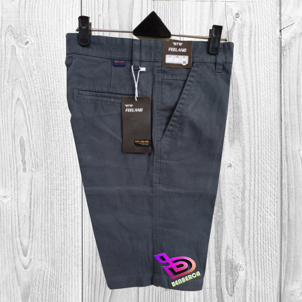 Celana Pendek Original FEELANO // Celana Pria Kanvas ukuran 27-38 / Celana Pendek Pria Bahan Katun K